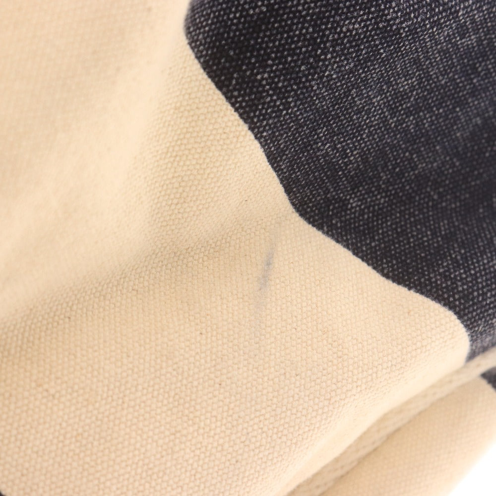 ■ BONFANTI PER VISARUNO ボンファンティ ハンド トートバッグ 鞄 ストライプ柄 イタリア製 メンズ レディース アイボリー ネイビー系