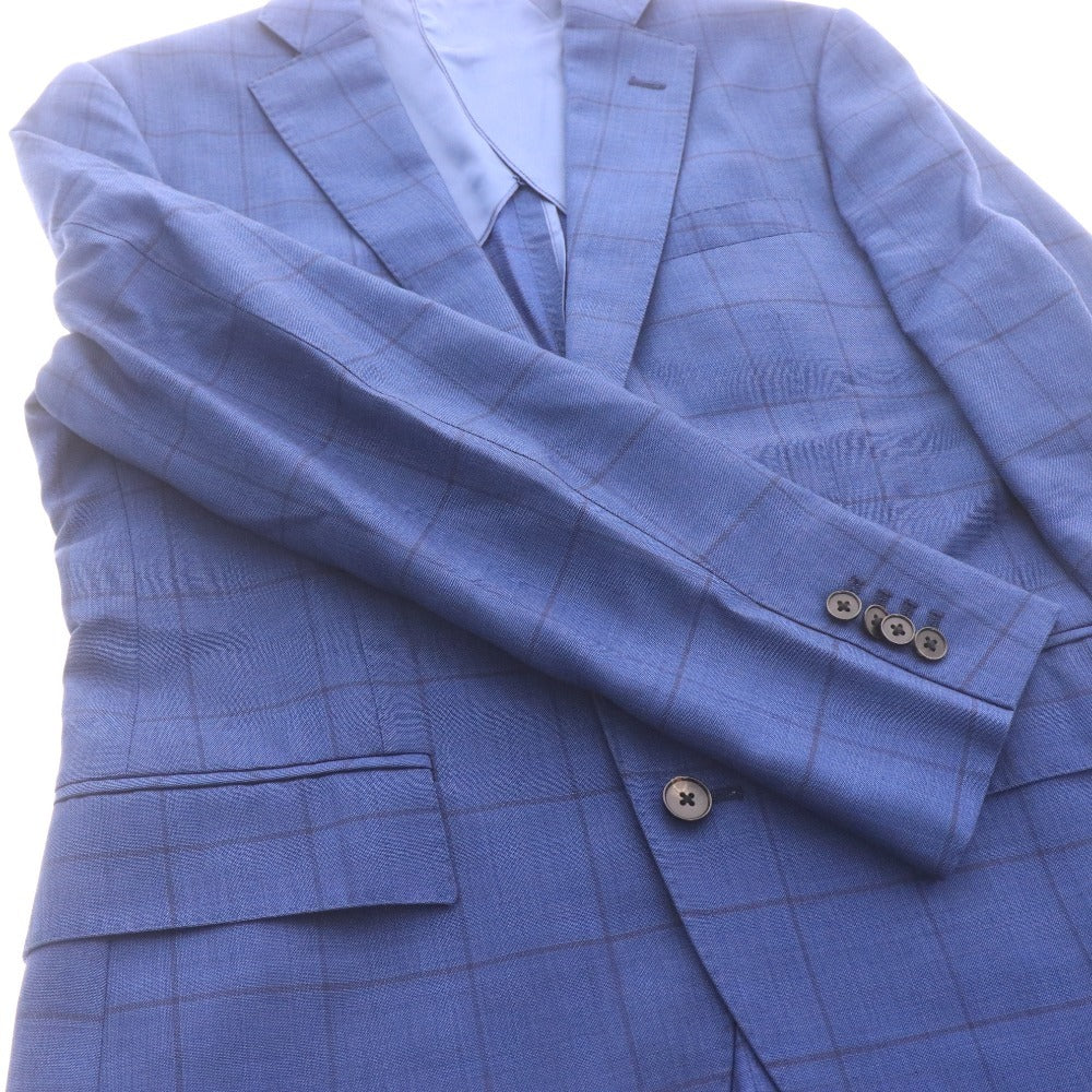 ■ THE SUIT COMPANY Men's Checkered Suit Set (Jacket, Pants, and Bottoms) - Navy, Size M (Waist 80cm)