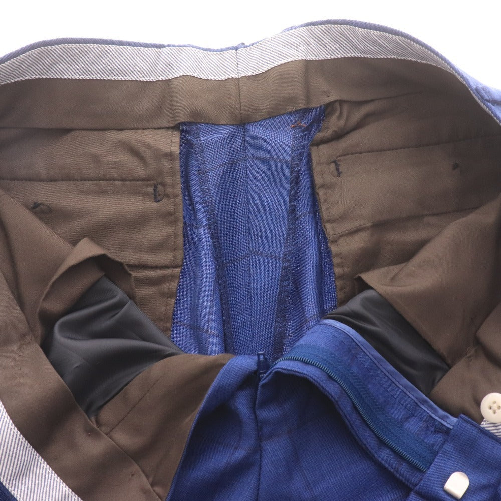 ■ THE SUIT COMPANY Men's Checkered Suit Set (Jacket, Pants, and Bottoms) - Navy, Size M (Waist 80cm)