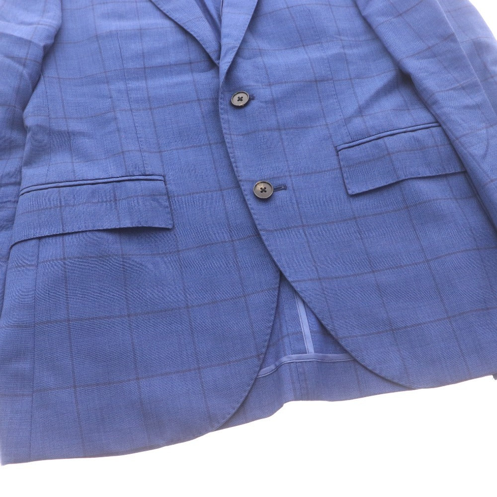 ■ THE SUIT COMPANY Men's Checkered Suit Set (Jacket, Pants, and Bottoms) - Navy, Size M (Waist 80cm)