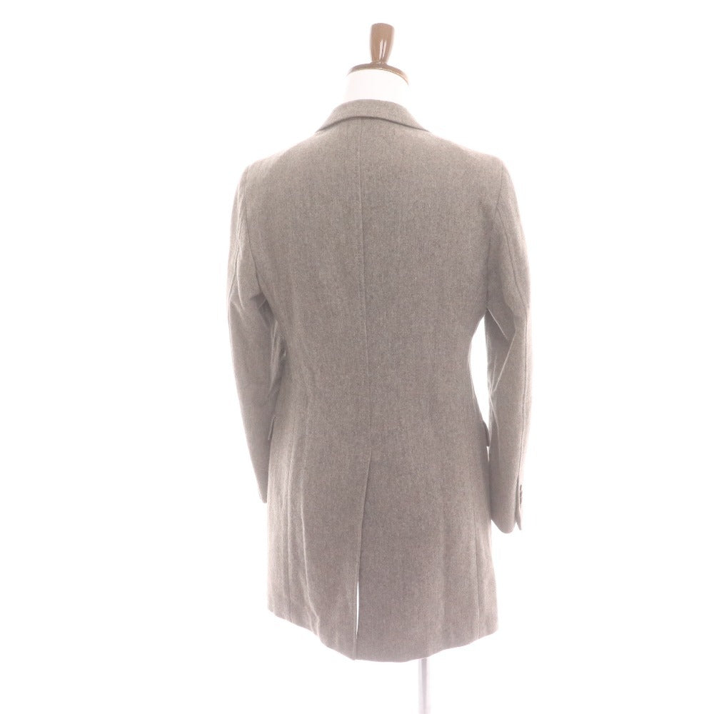 ■ UNITED ARROWS TOKYO United Arrows Chesterfield Coat, Long Sleeve, Outerwear, Chest Pocket, Collar Buttons, Men's, Size M, Gray, Tag Included