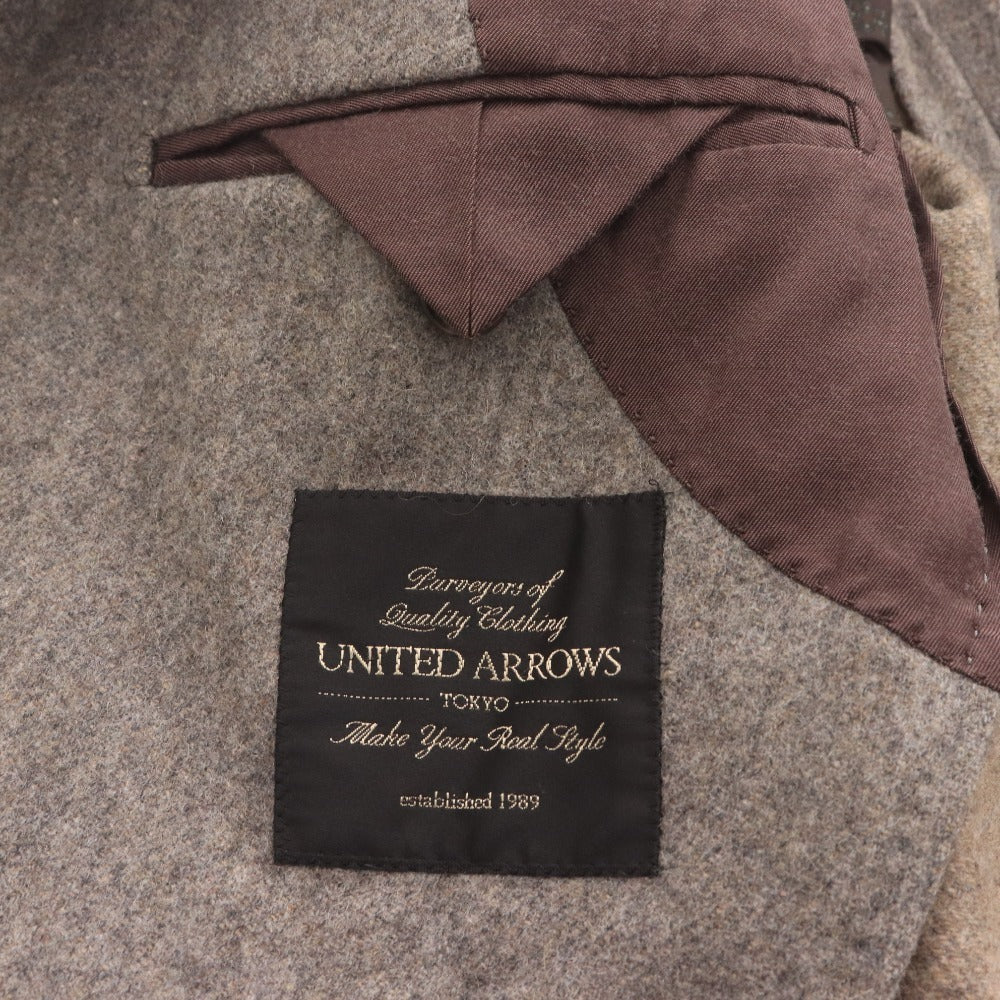 ■ UNITED ARROWS TOKYO United Arrows Chesterfield Coat, Long Sleeve, Outerwear, Chest Pocket, Collar Buttons, Men's, Size M, Gray, Tag Included