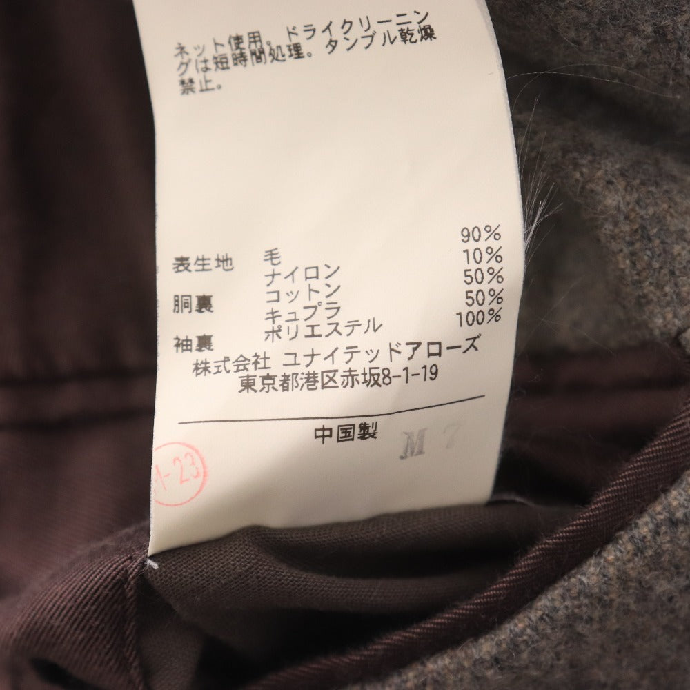 ■ UNITED ARROWS TOKYO United Arrows Chesterfield Coat, Long Sleeve, Outerwear, Chest Pocket, Collar Buttons, Men's, Size M, Gray, Tag Included