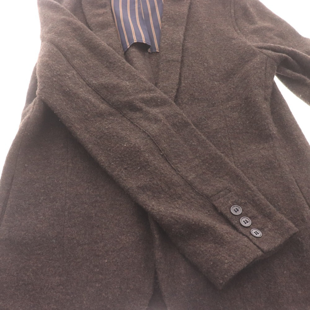 ■ SHIPS JET BLUE Ships Tailored Jacket, Long Sleeve, Outerwear, Collar, Front Buttons, Interior Stripe Pattern, Men's, Size M, Dark Brown