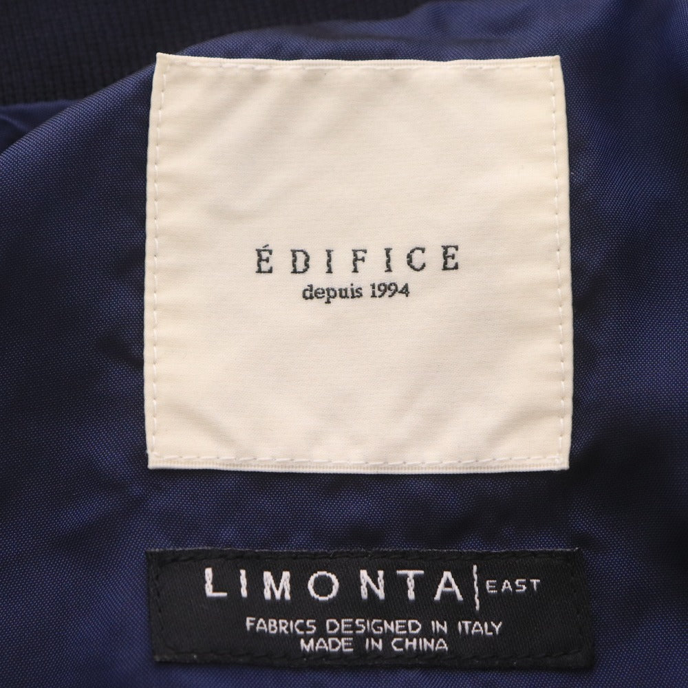 ■ EDIFICE x LIMONTA EDIFICE Limonta Blouson Jacket, Long Sleeve, Outerwear, Button Collar, Zipper closure, Men's, Size M, Navy
