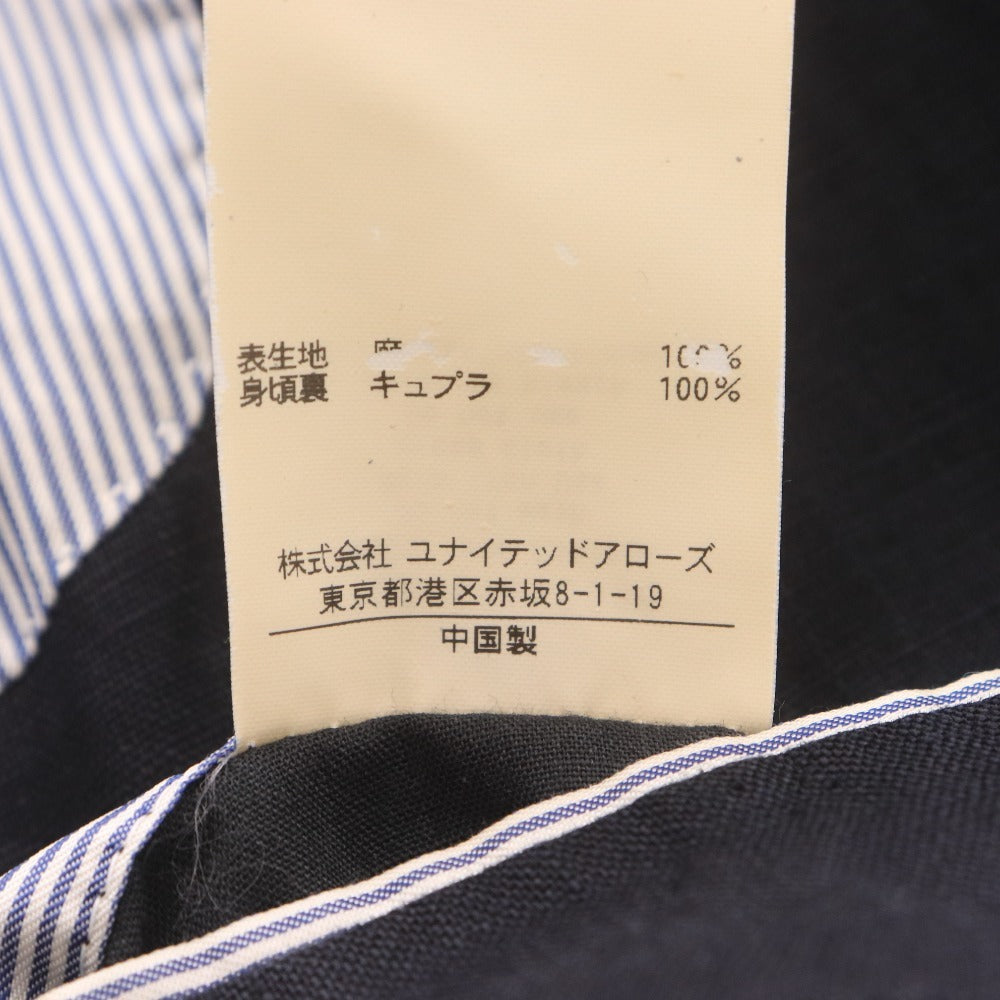 ■ UNITED ARROWS ユナイテッドアローズ テーラードジャケット 長袖 アウター 襟 フロントボタン 胸ポケット メンズ S ダークネイビー