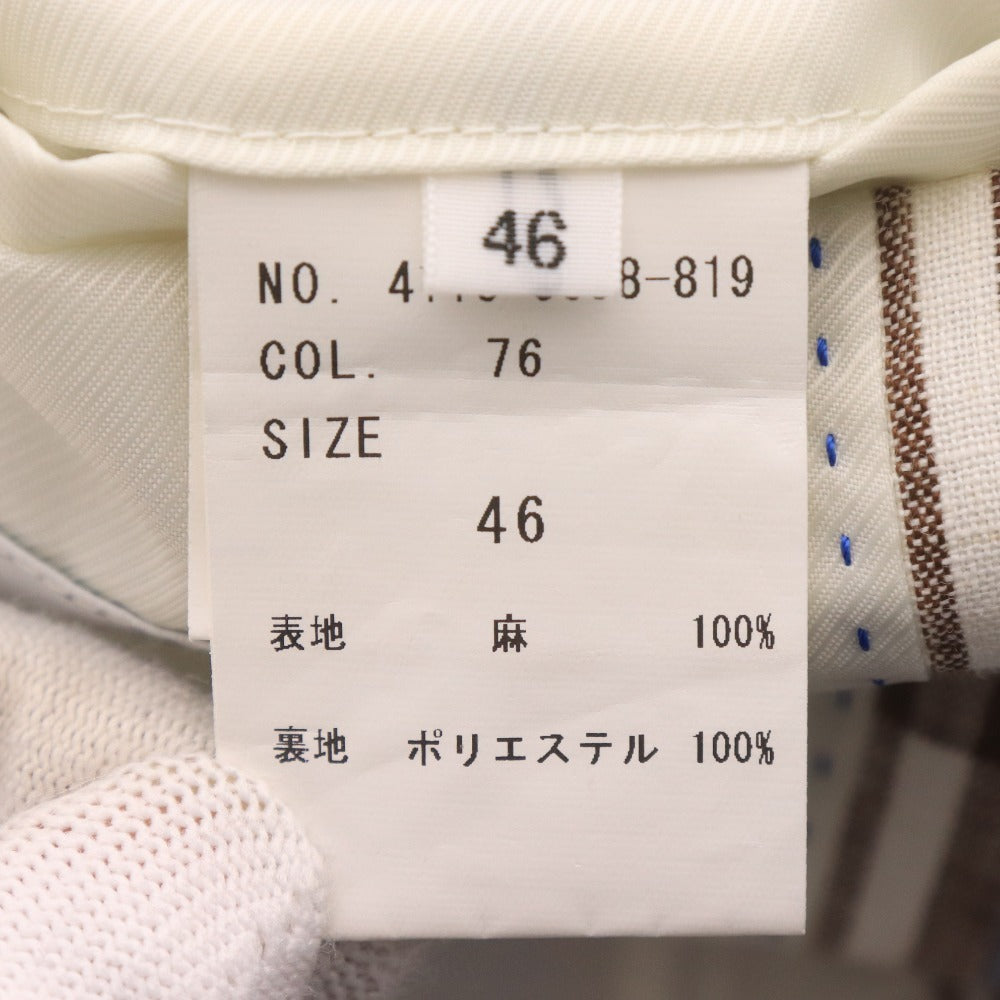 ■ BEAMS HEART ビームス ハート テーラードジャケット 長袖 アウター 襟 チェック柄 メンズ 46（S～M相当）マルチカラー ライトブルー 等