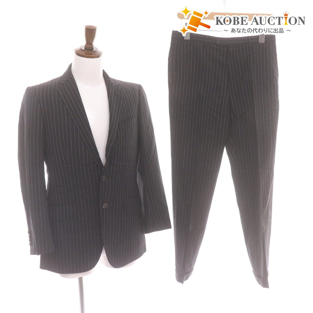 TIMOTHY EVEREST LONDON Men's Striped Suit, Long Sleeve Jacket, Pants, and Bottoms, Black, Size PM