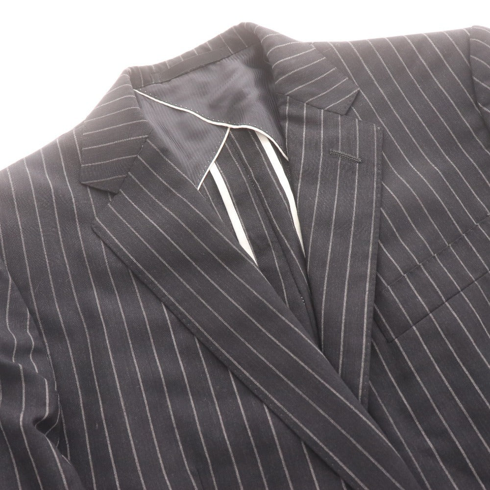 TIMOTHY EVEREST LONDON Men's Striped Suit, Long Sleeve Jacket, Pants, and Bottoms, Black, Size PM