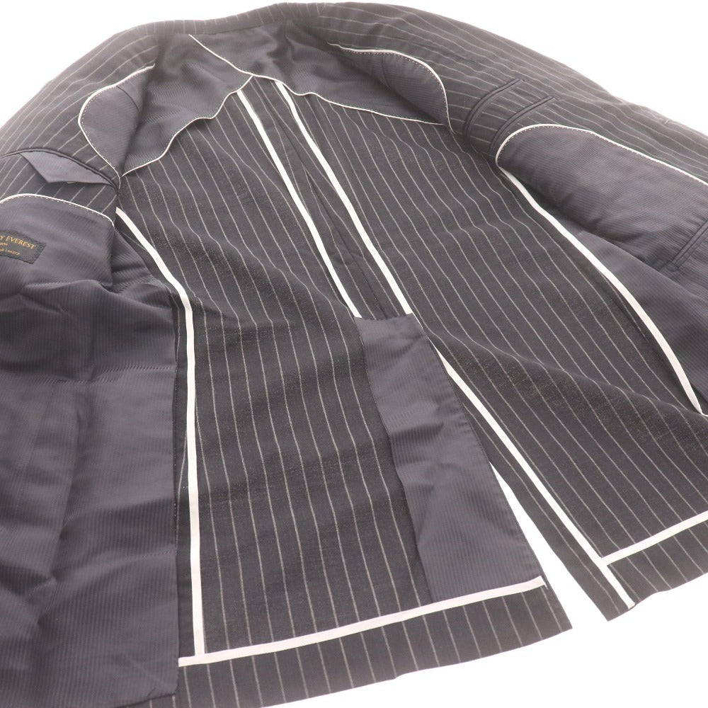 TIMOTHY EVEREST LONDON Men's Striped Suit, Long Sleeve Jacket, Pants, and Bottoms, Black, Size PM