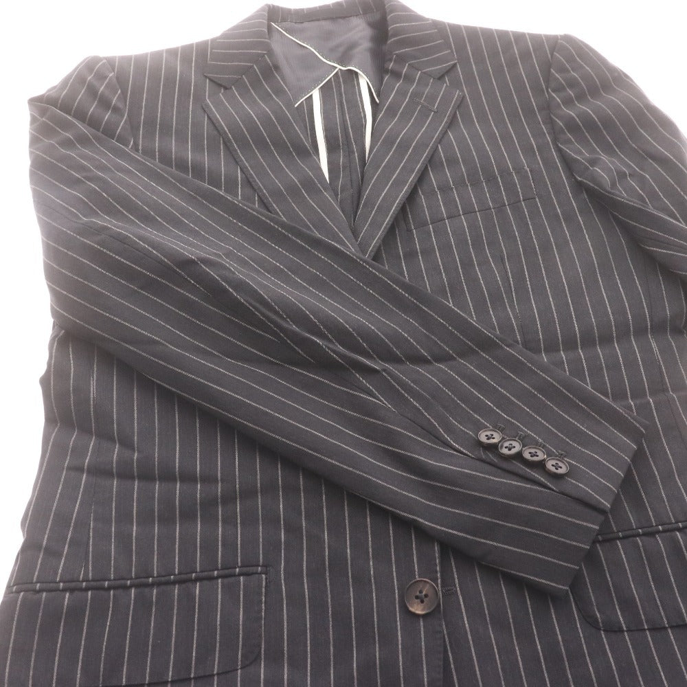 TIMOTHY EVEREST LONDON Men's Striped Suit, Long Sleeve Jacket, Pants, and Bottoms, Black, Size PM