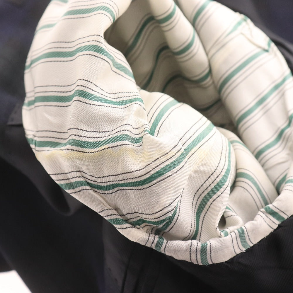 ■ EDIFICE エディフィス テーラードジャケット 長袖 アウター 襟 ボタン 胸ポケット チェック柄 日本製 メンズ 44 (S相当) ネイビー系