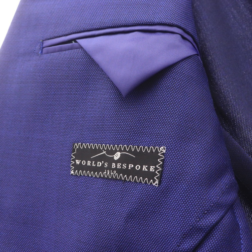 ■ WORLD'S BESPOKE REDA 1865 Tailored Jacket, Long Sleeve, Outerwear, Chest Pocket, Collar Buttons, Made in Japan, Men's, Size 46R/AM (Size M), Navy