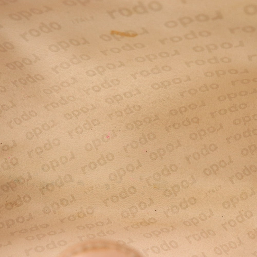 ■ Rodo ロド ショルダーバッグ 籐 かごバッグ 鞄 チェーン ボタン イタリア製 レディース ブラウン系