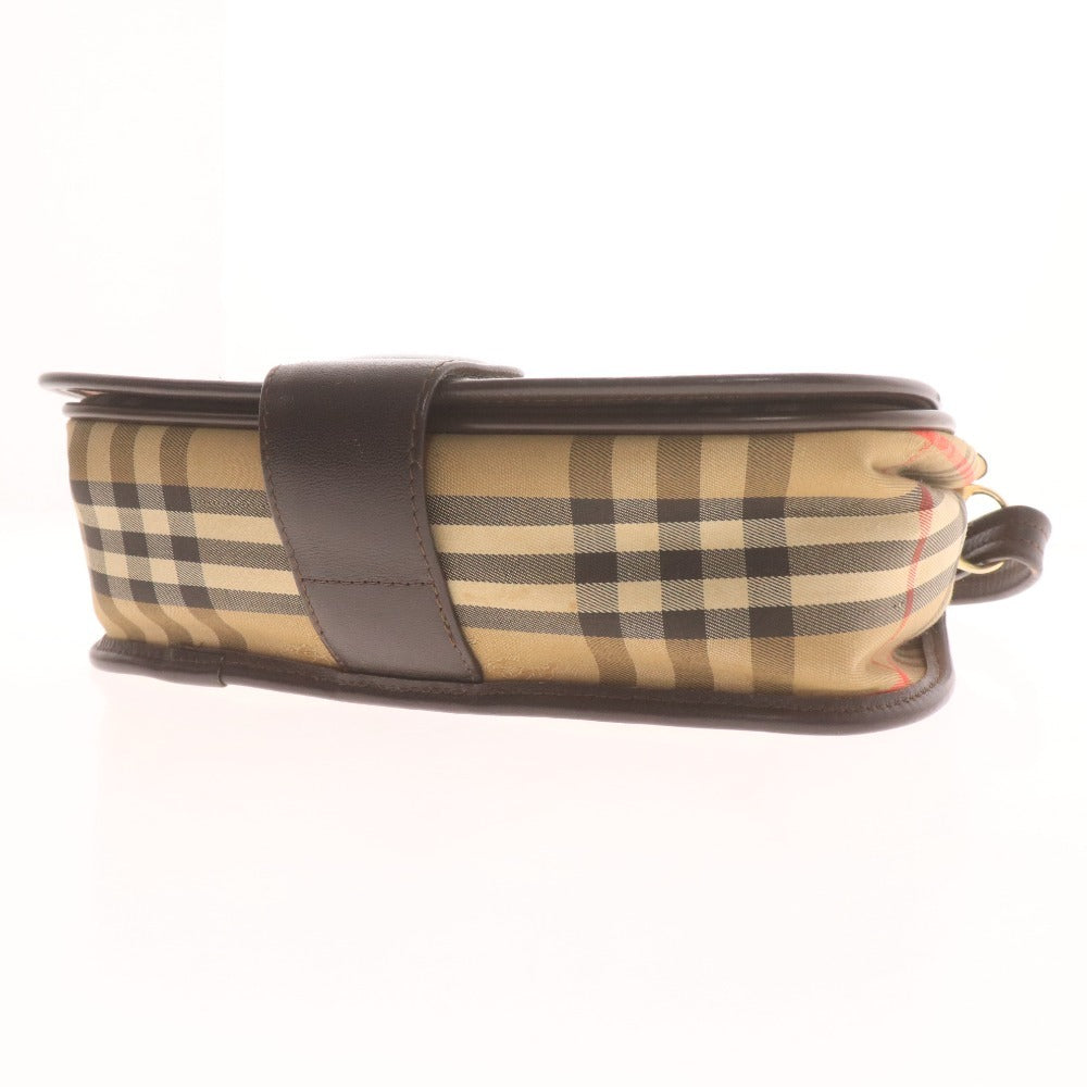 ■ Burberry shoulder bag, leather, Nova check logo, women's, multicolor, red, white, beige, with pouch