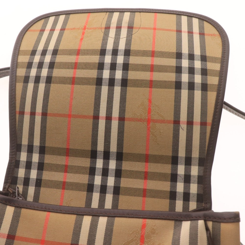 ■ Burberry shoulder bag, leather, Nova check logo, women's, multicolor, red, white, beige, with pouch
