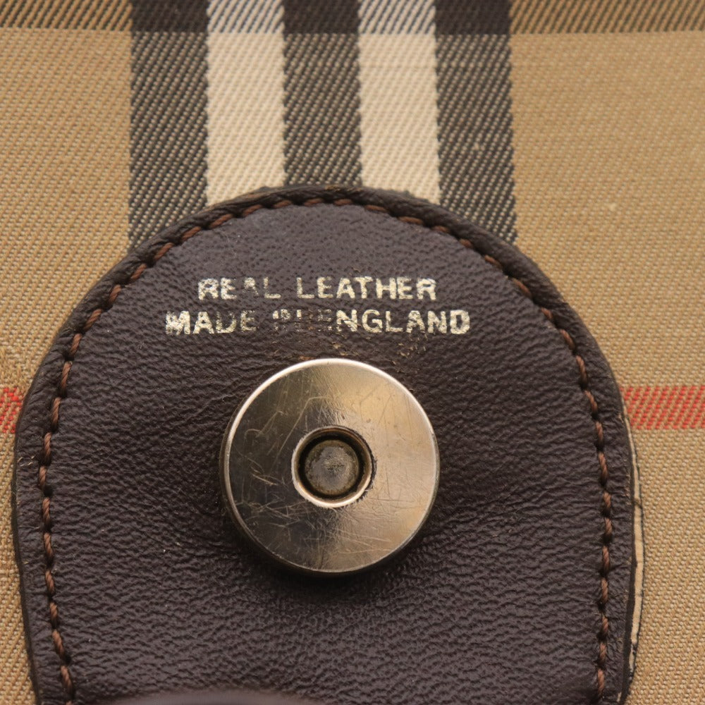 ■ Burberry shoulder bag, leather, Nova check logo, women's, multicolor, red, white, beige, with pouch