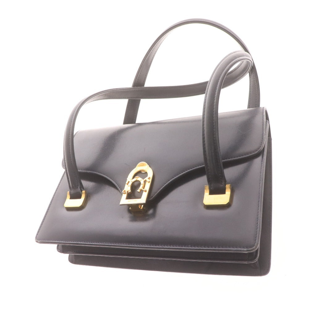 ■ バルトロメイ ロレンツィ トート ハンドバッグ 2点セット まとめ売り 鞄 オーストリッチ 総柄 レディース ネイビー系 二つ折り財布付き