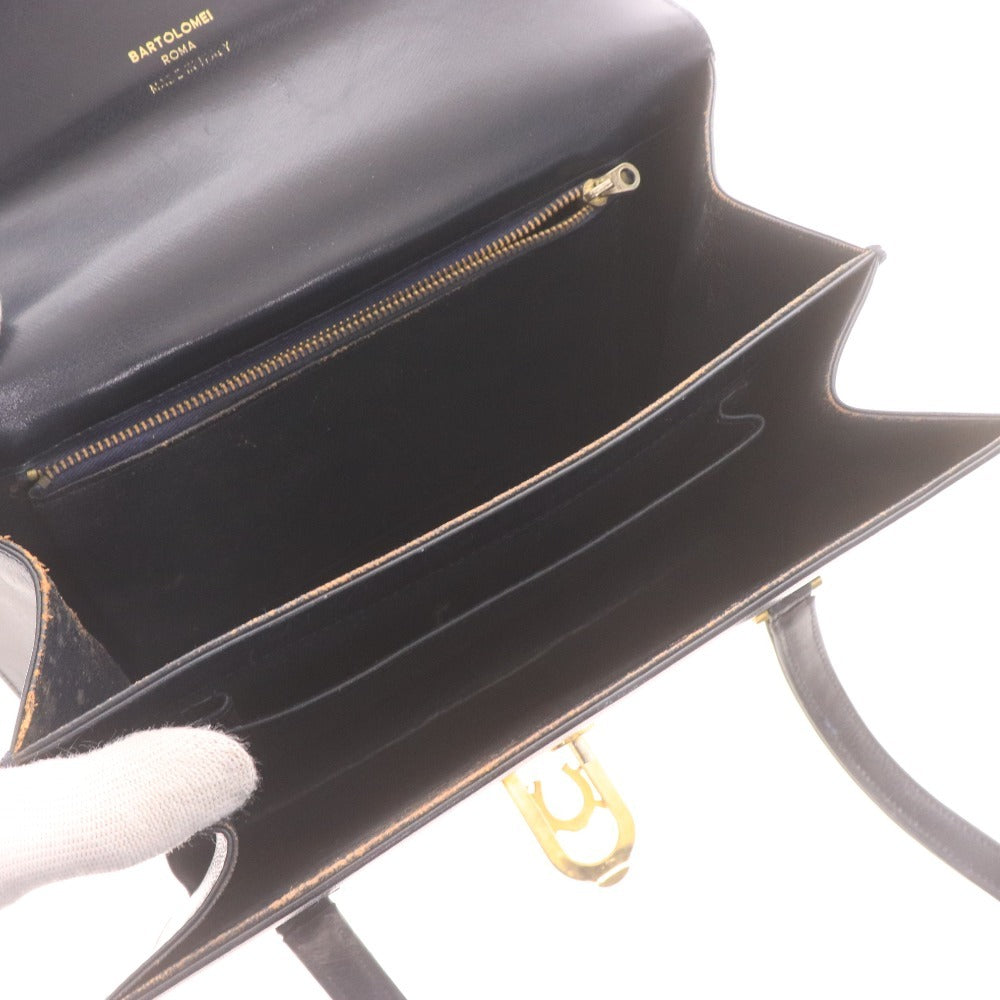 ■ バルトロメイ ロレンツィ トート ハンドバッグ 2点セット まとめ売り 鞄 オーストリッチ 総柄 レディース ネイビー系 二つ折り財布付き