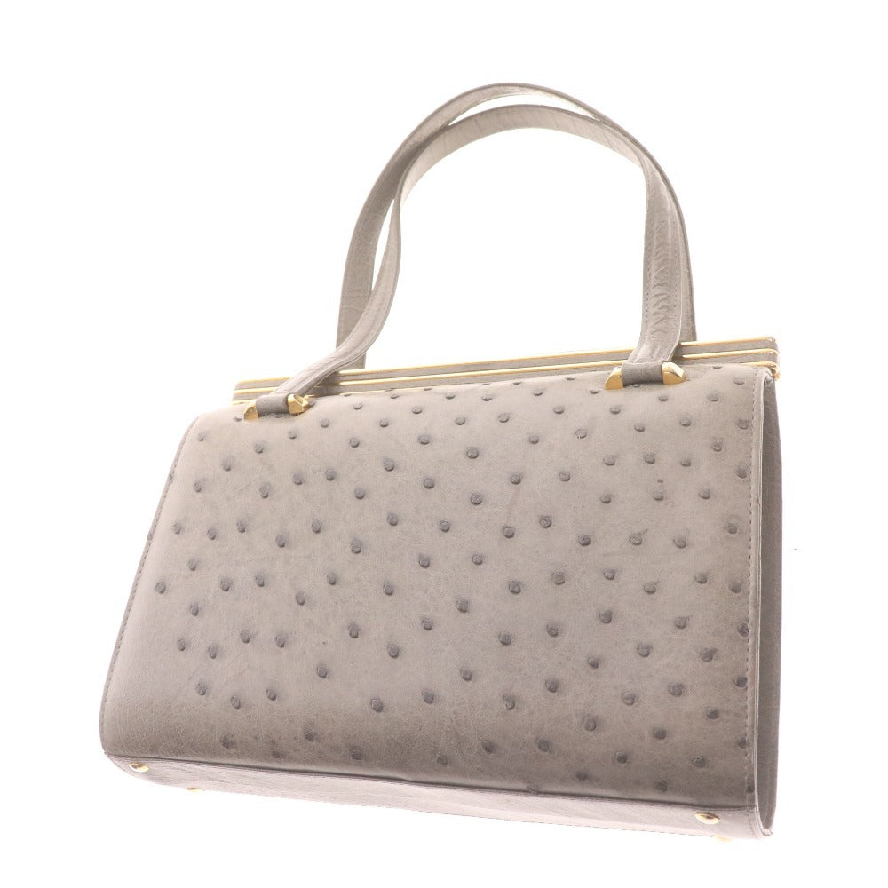 ■ バルトロメイ ロレンツィ トート ハンドバッグ 2点セット まとめ売り 鞄 オーストリッチ 総柄 レディース ネイビー系 二つ折り財布付き