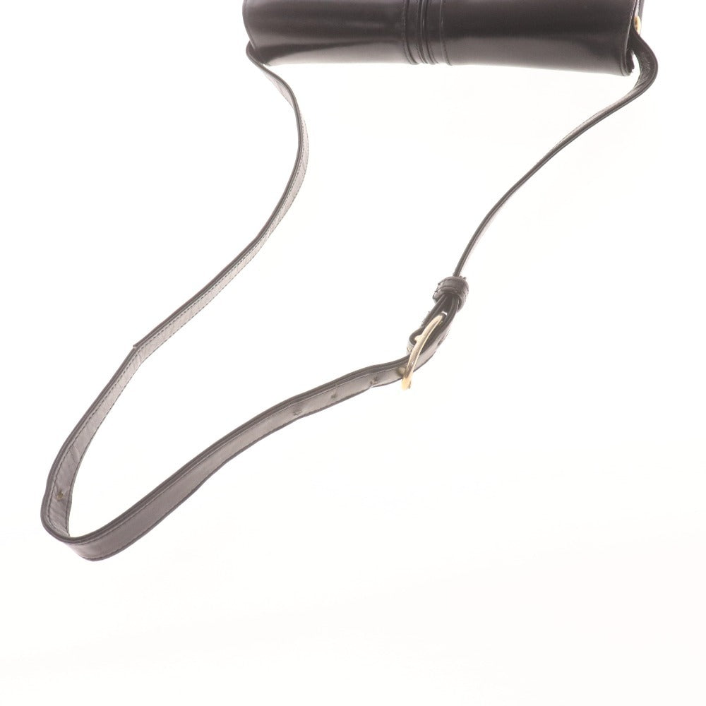 ■ LAUNER LONDON Launer London Shoulder Bag, Leather, Black, with Hardware, Accessories Included