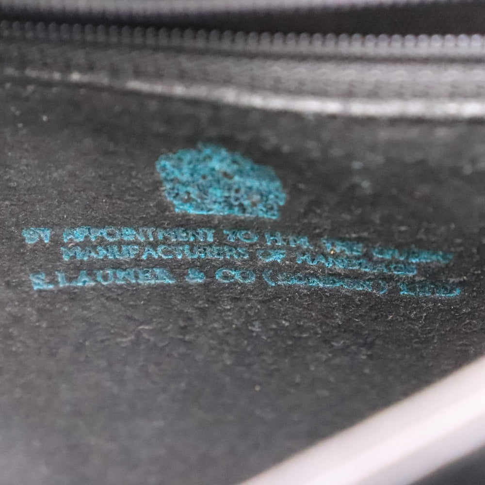 ■ LAUNER LONDON Launer London Shoulder Bag, Leather, Black, with Hardware, Accessories Included