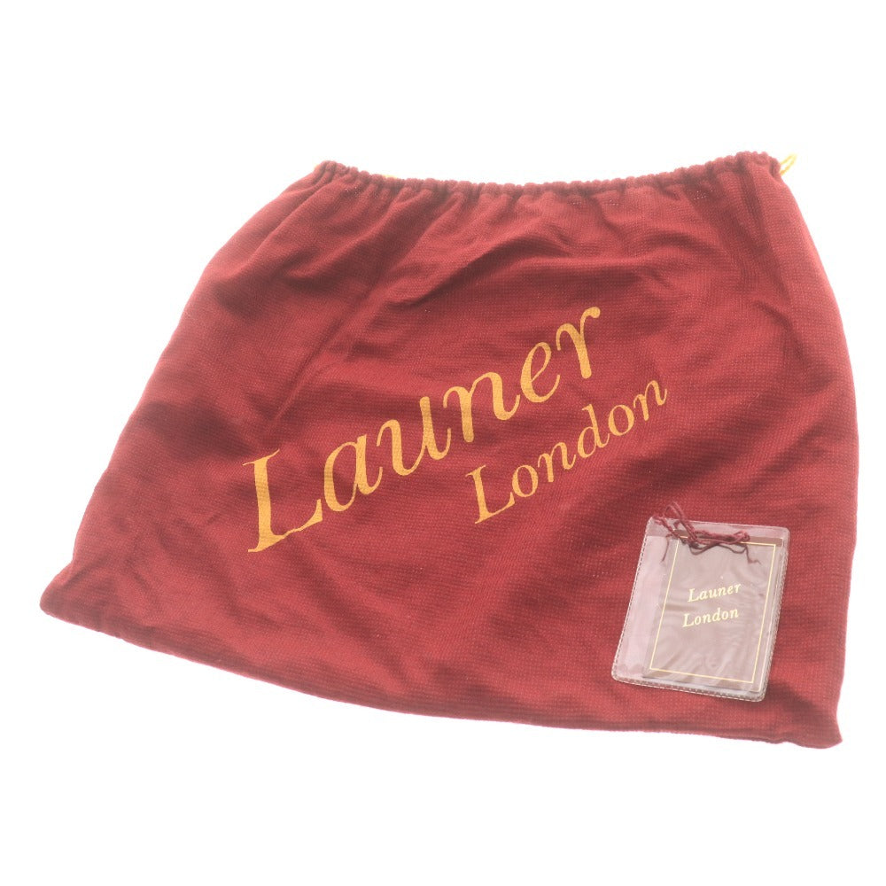 ■ LAUNER LONDON Launer London Shoulder Bag, Leather, Black, with Hardware, Accessories Included