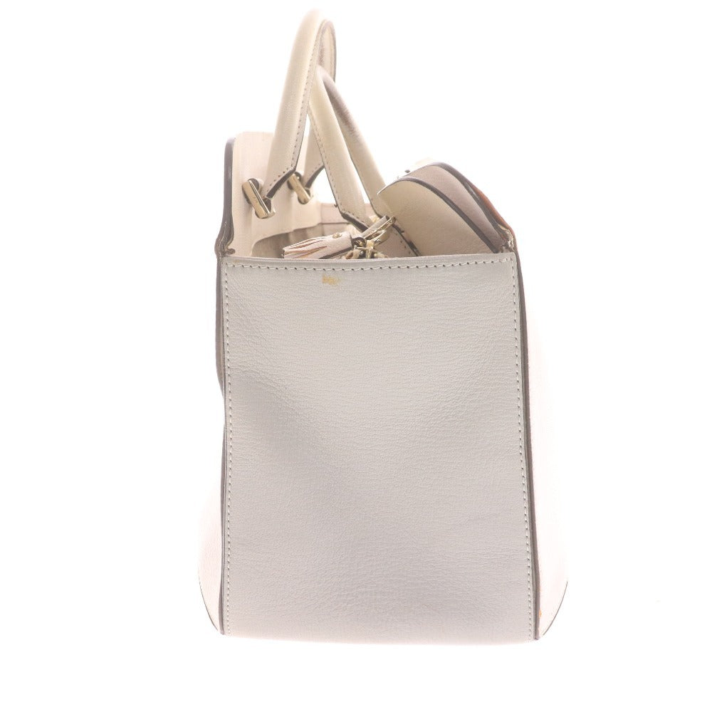 ■ アニヤハインドマーチ ハンドバッグ 鞄 内側モノグラム柄 ロゴ イタリア製 レディース ホワイト 白