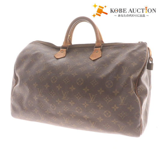■ LOUIS VUITTON ルイヴィトン ボストン ハンドバッグ VI 882 鞄 モノグラム柄 ロゴ 鍵 錠前付き レディース ブラウン