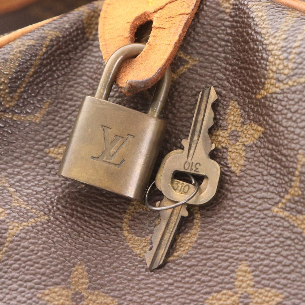 ■ LOUIS VUITTON Louis Vuitton Boston Handbag VI 882 Monogram Logo with Lock and Key, Women's Brown
