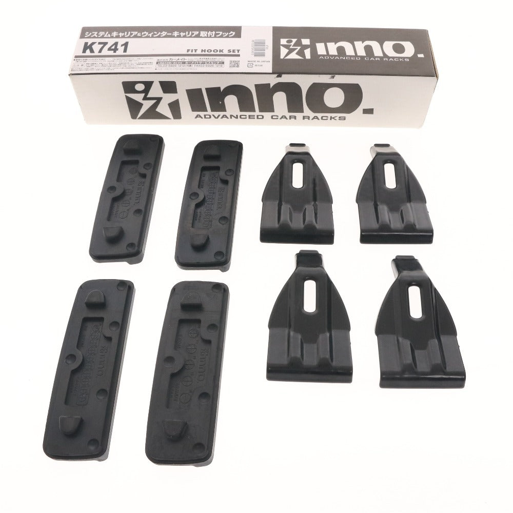 ■ INNO GFUN SU取付フック K741 ルーフキャリアバッグ 2点セット まとめ売り 取付金具 キャリアベース ラック 防水 425L 箱付き含む