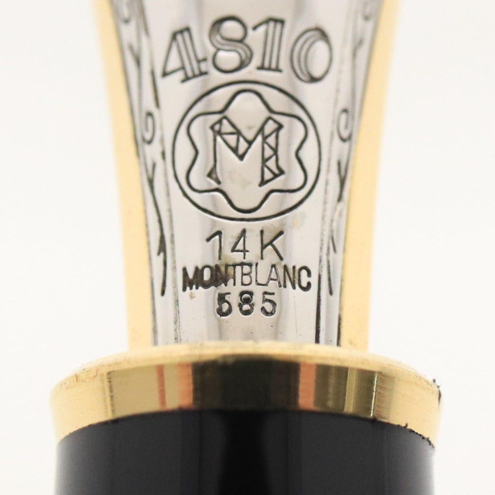 ■ モンブラン 万年筆 マイスターシュテュック ゴールドコーティング 4810 M ペン先14K刻印 585刻印 文房具 筆記用具 ペン 付属品付き