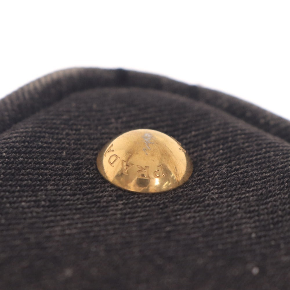 ■ Prada Tote Bag, Handbag, Shoulder Bag, Denim Canapa, 2-Way Canvas, Women's, Size S, Dark Gray, Black, Accessories Included