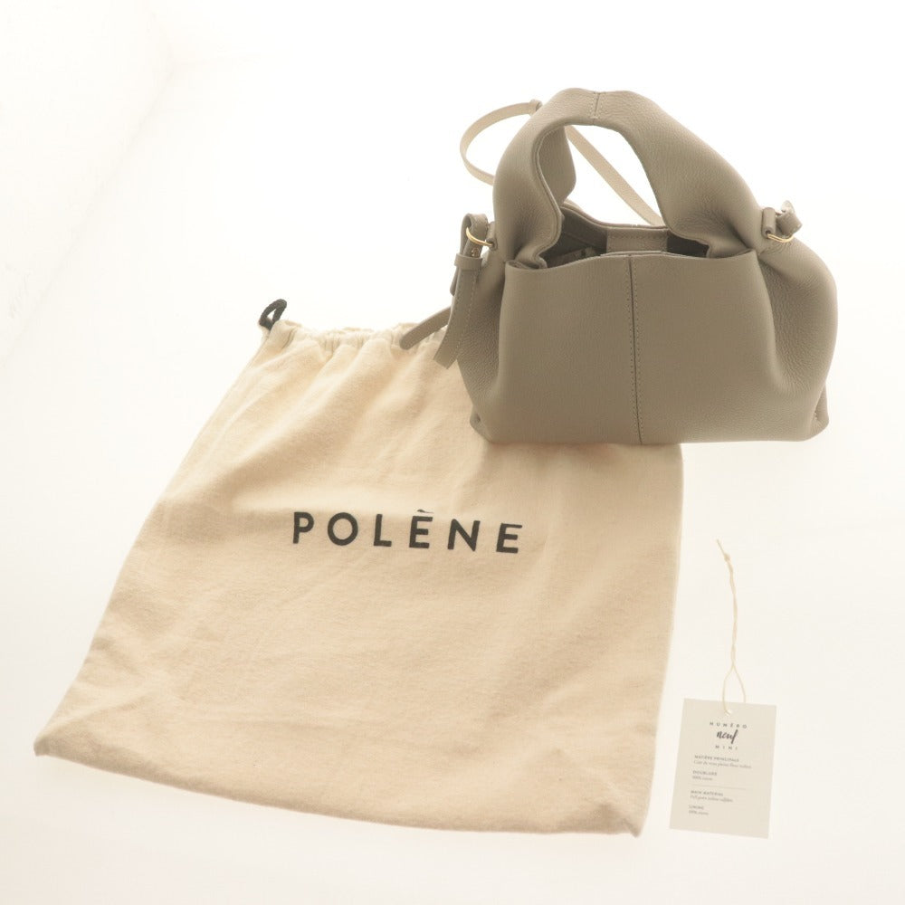 ■ ポレーヌ POLENE ショルダーバッグ 122465 鞄ハンドバッグ ワンハンドル 2WAY 斜めかけ レディース ライトベージュ 袋付き