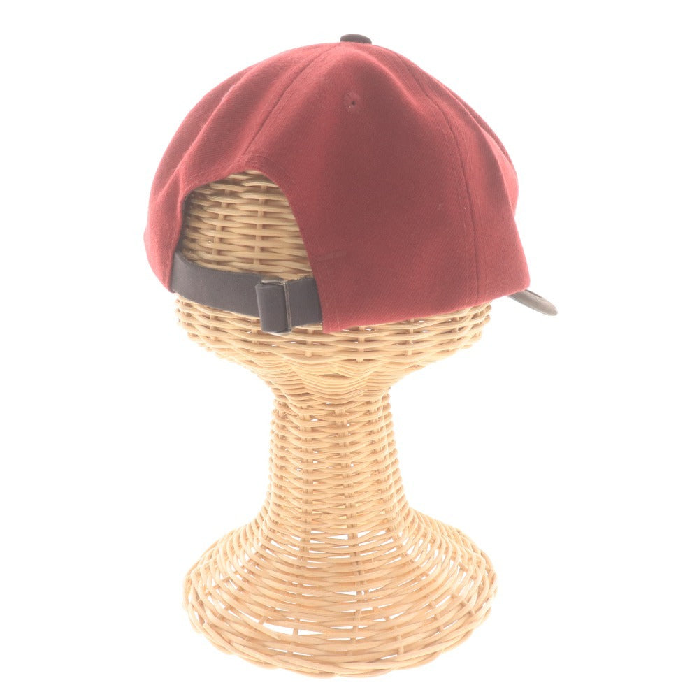 ■ ナイキ NIKE キャップ 帽子 ヴィンテージ レザー Air 90s 切替 メンズ レディース ONE SIZE ボルドー 赤茶系