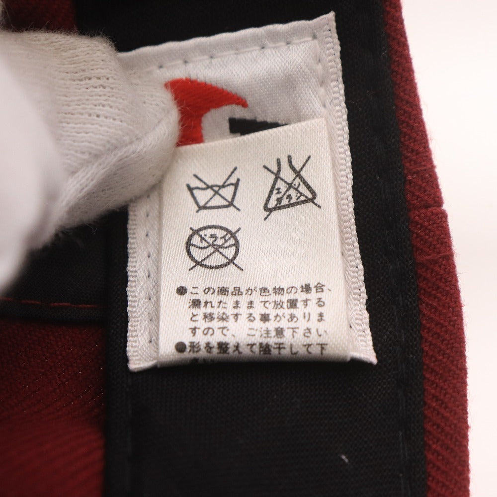 ■ ナイキ NIKE キャップ 帽子 ヴィンテージ レザー Air 90s 切替 メンズ レディース ONE SIZE ボルドー 赤茶系