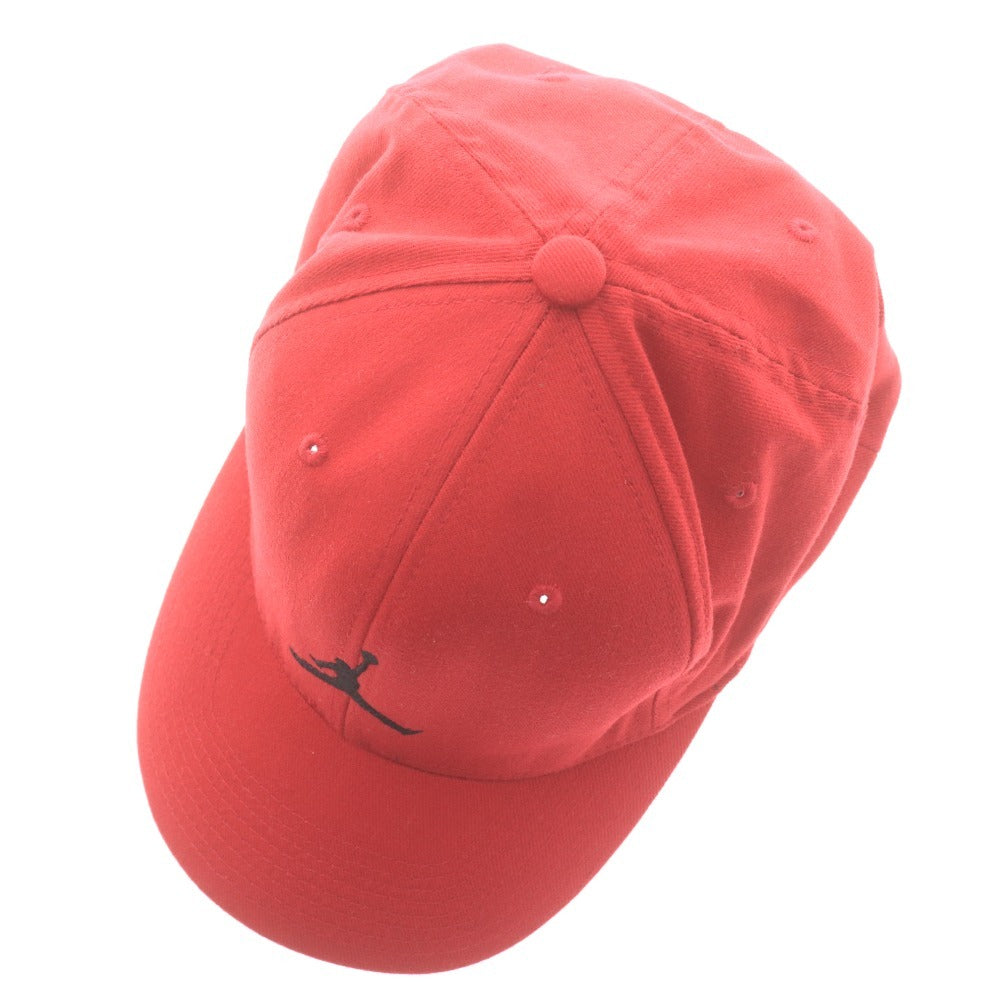 ■ NIKE AIR JORDAN ナイキ エアジョーダン キャップ FLAXFIT 帽子 ジャンプマン ロゴ メンズ M レッド