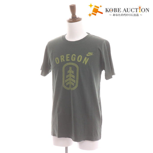 ■ NIKE ナイキ スポーツウェア Tシャツ 半袖 トップス OREGON ロゴ メンズ M カーキグレー