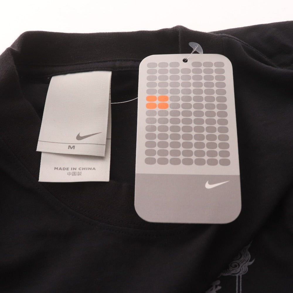 ■ NIKE ナイキ 天明屋尚筆 限定コラボ Tシャツ 半袖 トップス 2005年 天明屋尚筆柄 ロゴ プリント メンズ M ブラック タグ付き