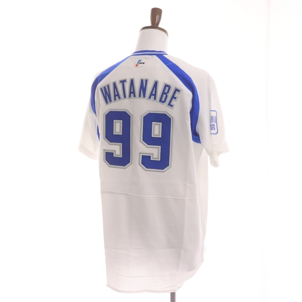 ■ NPB 埼玉西武ライオンズ 背番号99 渡辺久信 ユニフォーム 1979-2008年 30周年 A50 半袖 トップス アウター NPBロゴ メンズ L ホワイト