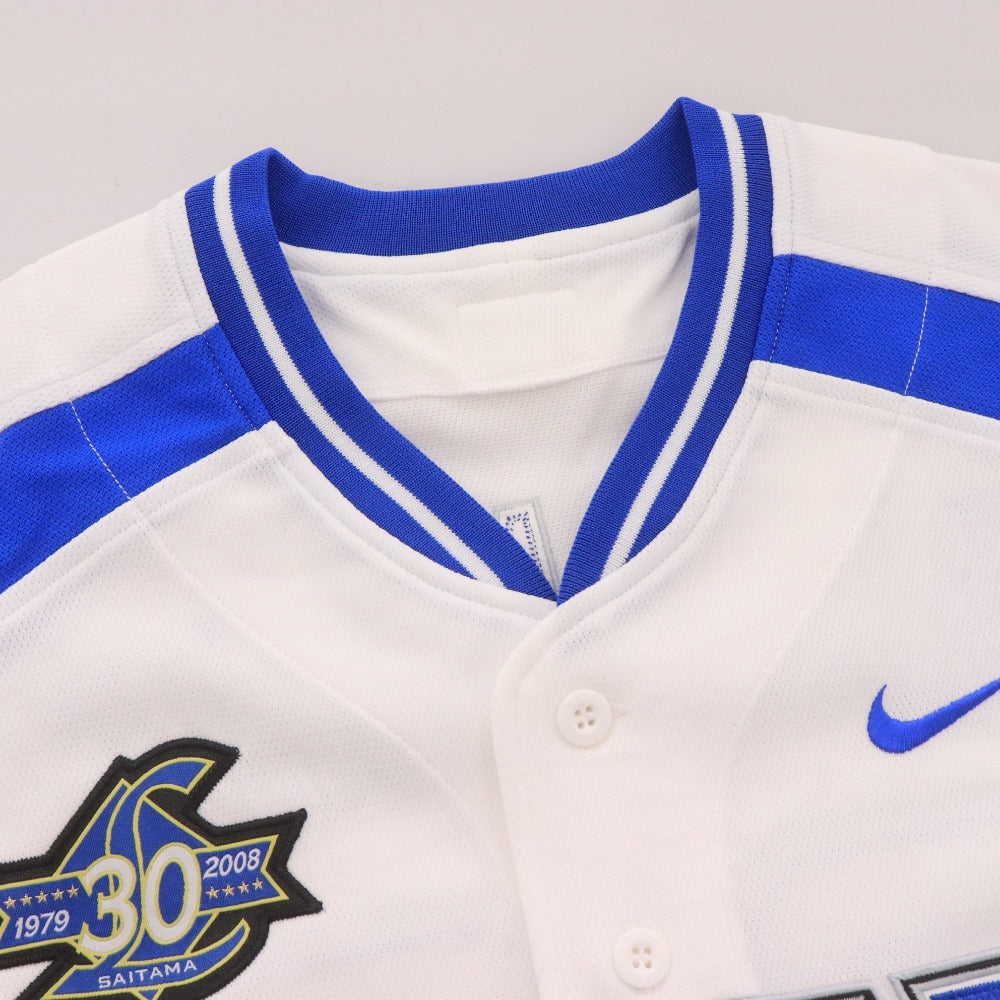 ■ NPB 埼玉西武ライオンズ 背番号99 渡辺久信 ユニフォーム 1979-2008年 30周年 A50 半袖 トップス アウター NPBロゴ メンズ L ホワイト