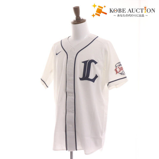 ■ NPB ナイキ 埼玉西武ライオンズ 渡辺久信監督 ユニフォーム 2009-2013 半袖 Tシャツ トップス アウター NPBロゴ メンズ L ホワイト