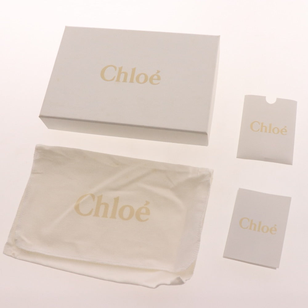 ■ クロエ 長財布 ラウンドファスナー ゴールドチェーン 2トーンカラー レザー 皮革 レディース ベージュ ブラック 付属品付き