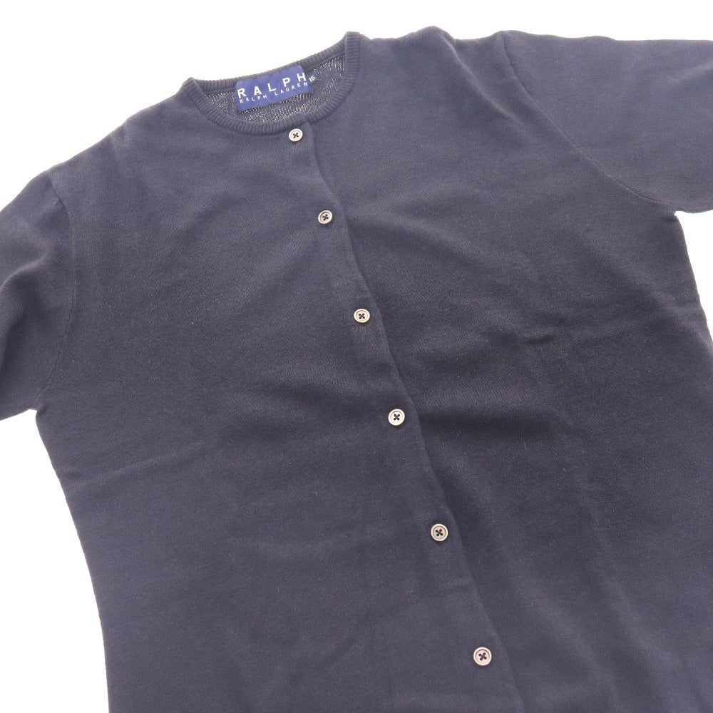 ■ ラルフローレン カーディガン 長袖 トップス 丸首 シンプル レディース 15（L相当） ブラック