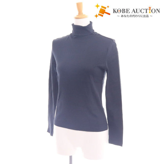 ■ ラルフローレン カットソー 長袖 トップス ハイネック 刺繍 ワンポイント レディース L ブラック