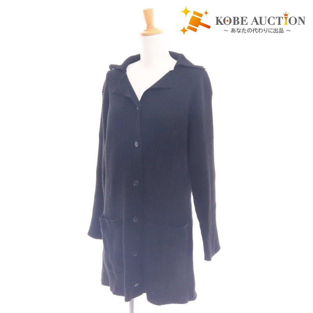 ■ レキップ ヨシエイナバ カーディガン 長袖 トップス リブ ポケット レディース ブラック