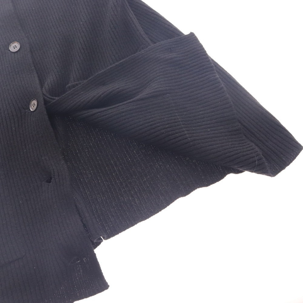 ■ レキップ ヨシエイナバ カーディガン 長袖 トップス リブ ポケット レディース ブラック