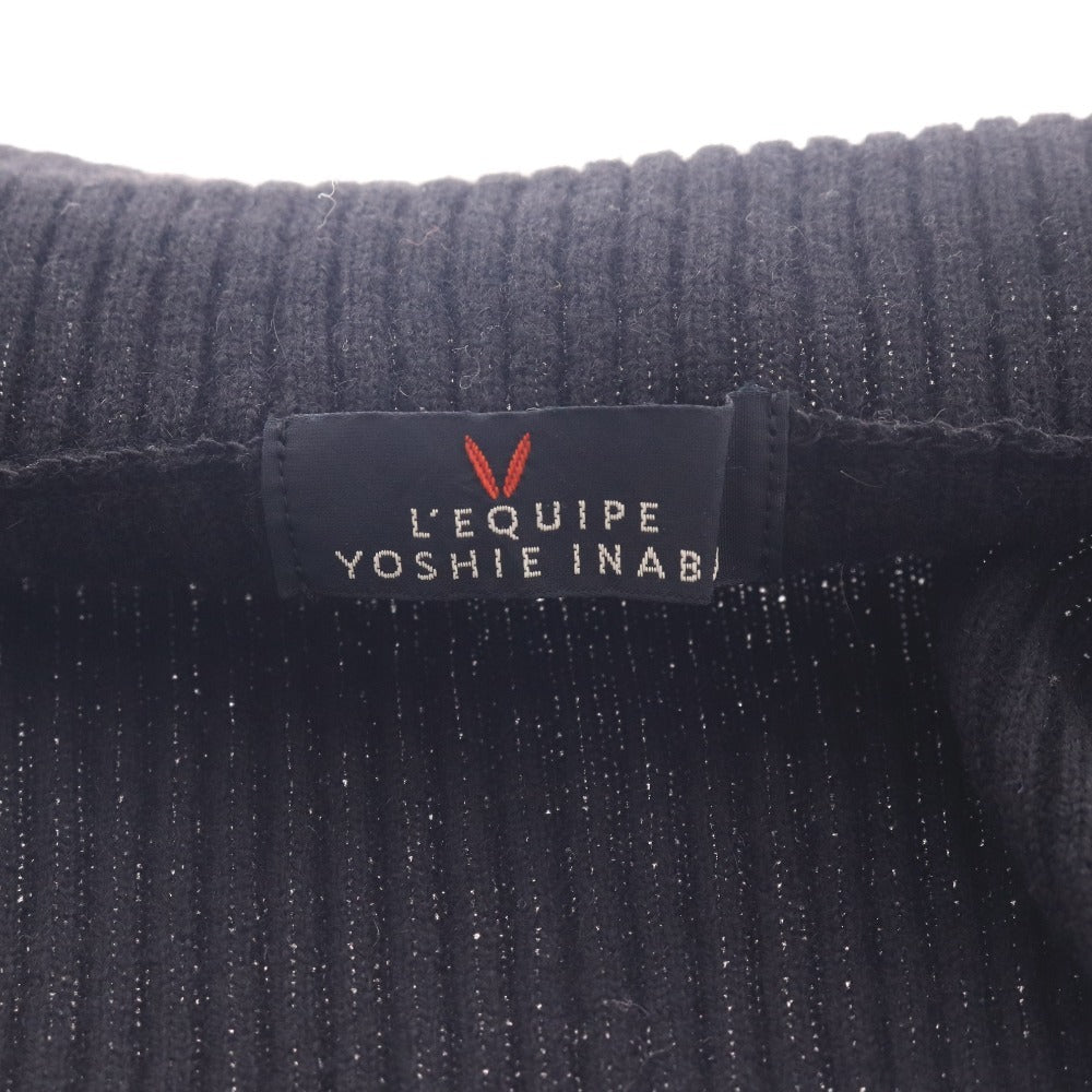 ■ レキップ ヨシエイナバ カーディガン 長袖 トップス リブ ポケット レディース ブラック