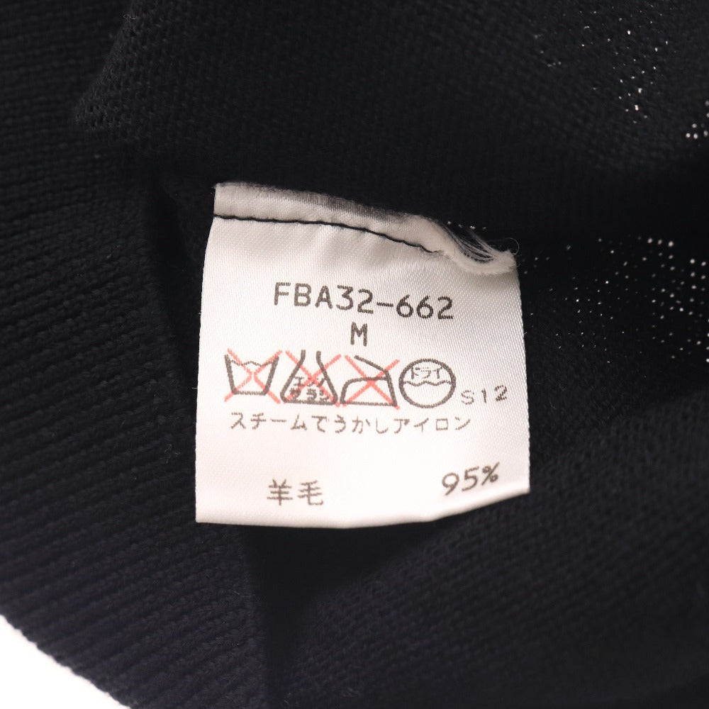 ■ バーバリー セーター トップス シンプル 丸首 刺繍 レディース M ブラック