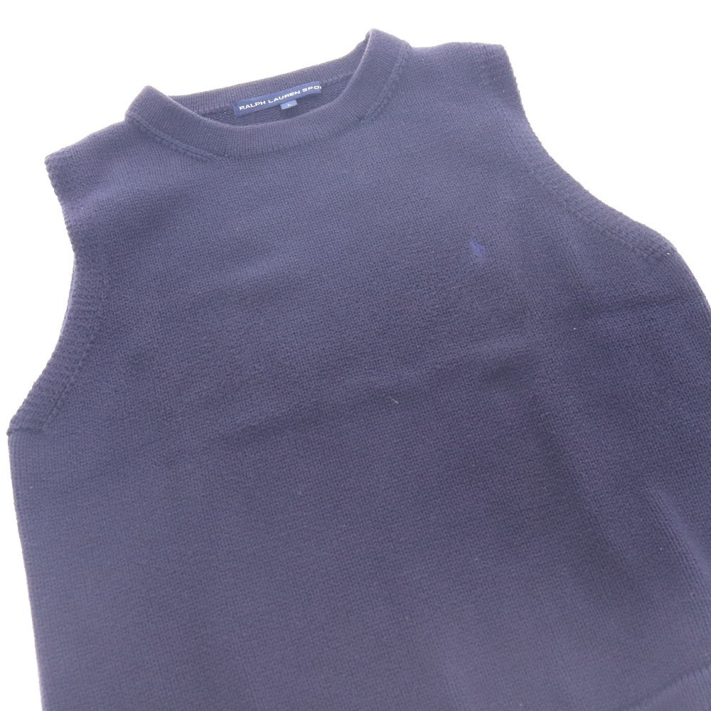 ■ ラルフローレンスポーツ ベスト トップス 刺繍ロゴ レディース L ネイビー